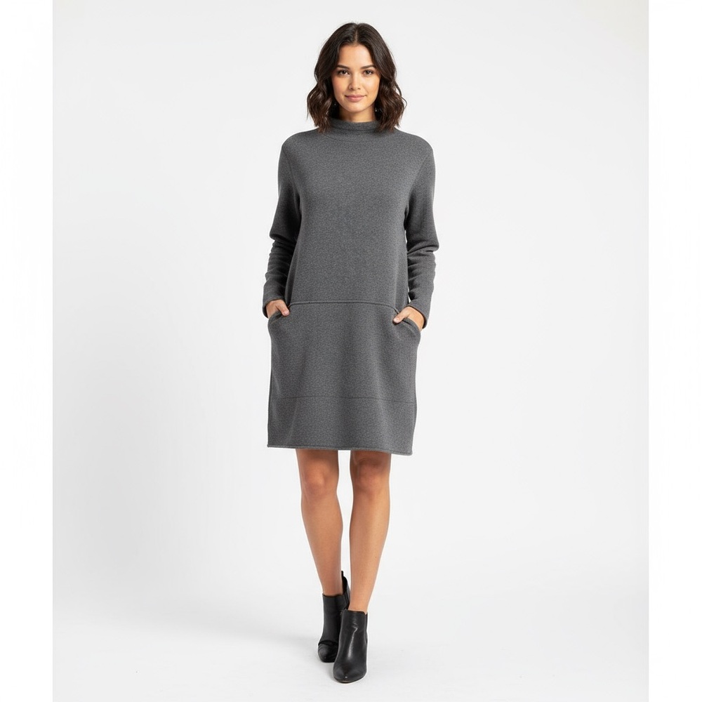 Lululemon City Bound 2 pocket dark Gray Turtleneck one piece Dress